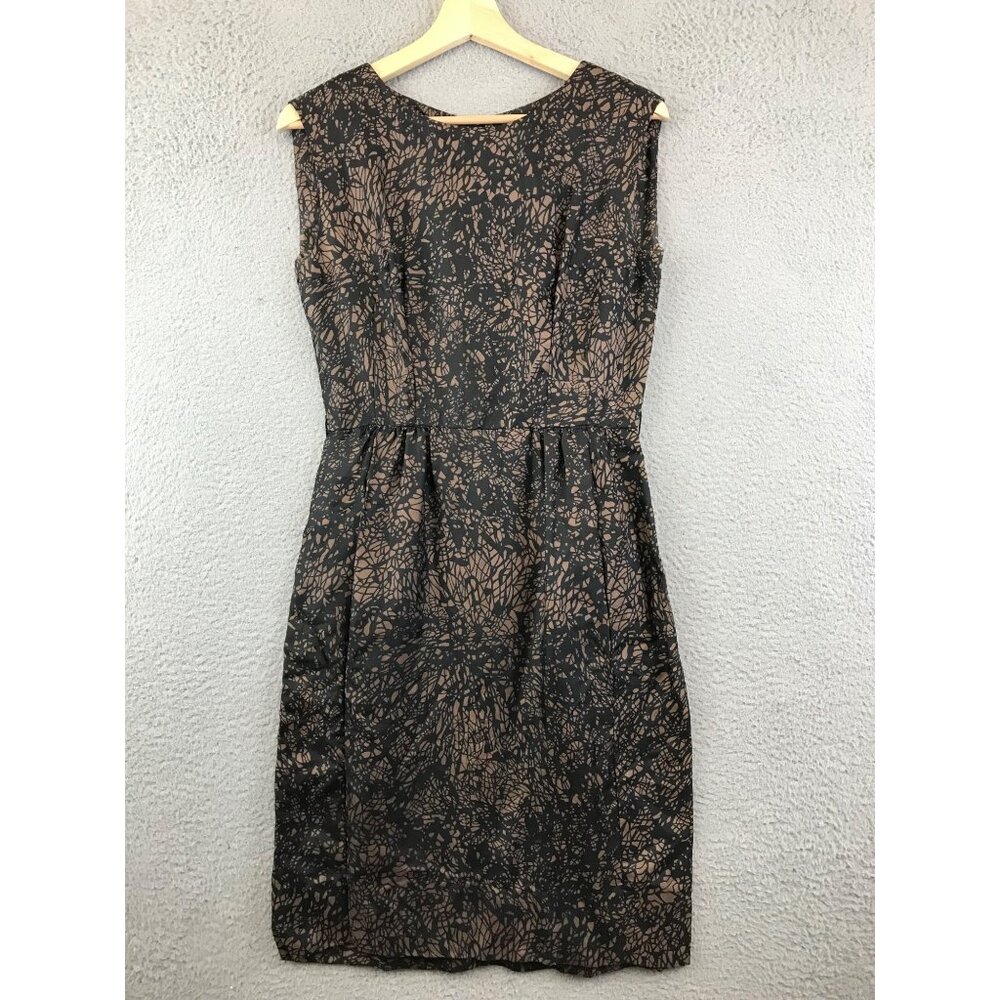Vintage 50s Rembrandt abstract sheath dress formal size S
